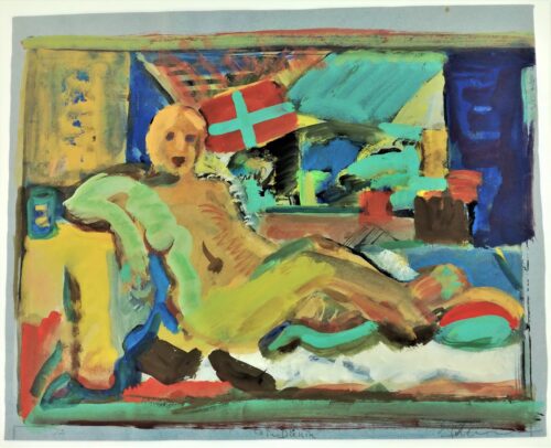 Dieter Goltzsche, Die Dänin, 1978, Tempera auf Algrafie, Foto: Dietmar Ryssel, BLMK @VG Bild-Kunst, Bonn 2021