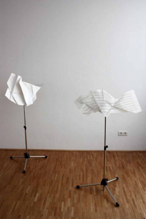 Installationsansicht, William Engelen, falten for percussion, 2012 © Staatlichen Kunstsammlungen Dresden / Dauerleihgabe Sammlung Hoffmann