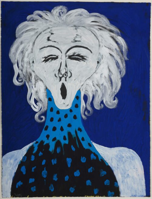 Karla Woisnitza, Sängerin I, aus der Serie: Sängerinnen, 1986, Gouache © VG Bild-Kunst, Bonn 2023, Foto: Ludwig Rauch