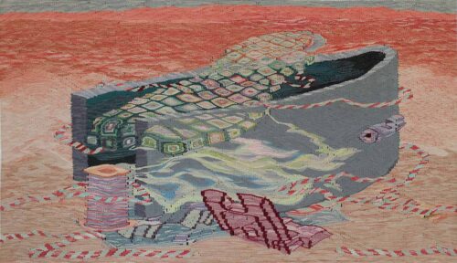 Kata Unger, Techno, 1998, Wolle auf Wolle © Kata Unger