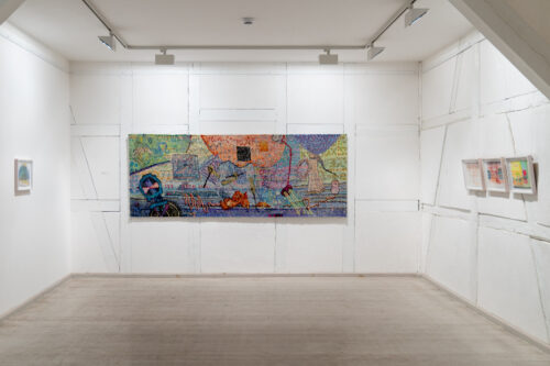 Ausstellungansicht, Kata Unger. CATCH-22. Das große Ganze und ich, BLMK Frankfurt (Oder), 2024, Foto: Bernd Schönberger