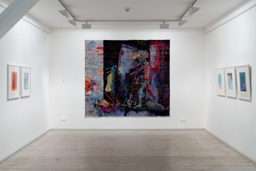 Ausstellungansicht, Kata Unger. CATCH-22. Das große Ganze und ich, BLMK Frankfurt (Oder), 2024, Foto: Bernd Schönberger