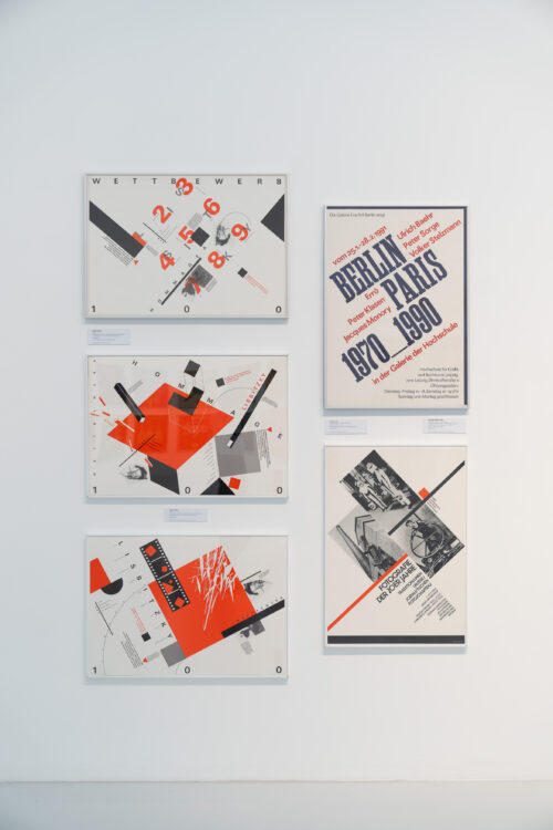 Ausstellungsansicht, Sammlungseinsichten. Plakate ostdeutscher Grafikerinnen, BLMK Cottbus, 2024, Foto: Bernd Schönberger