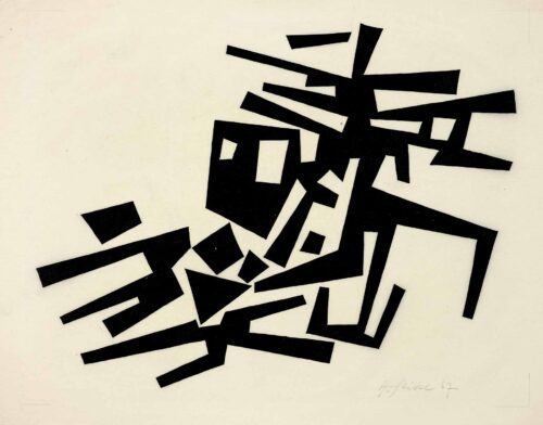 Herbert Seidel, o. T., 1967, Holzschnitt © VG Bild-Kunst, Bonn 2024, Foto: Ludwig Rauch