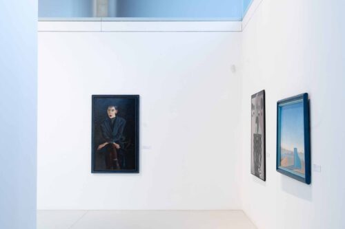 Ausstellungsansicht, Melancholie. Ästhetik der Vergänglichkeit und Leere - Eine Sammlungsschau, BLMK Cottbus, 2024, Foto: Bernd Schönberger