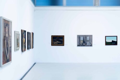 Ausstellungsansicht, Melancholie. Ästhetik der Vergänglichkeit und Leere - Eine Sammlungsschau, BLMK Cottbus, 2024, Foto: Bernd Schönberger