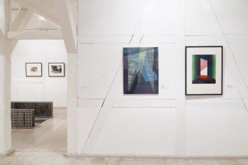 Ausstellungsansicht, Schattenspringer. Spielarten des Holzschnitts im 20. und 21. Jahrhundert, BLMK Frankfurt (Oder), 2024, Foto: Bernd Schönberger