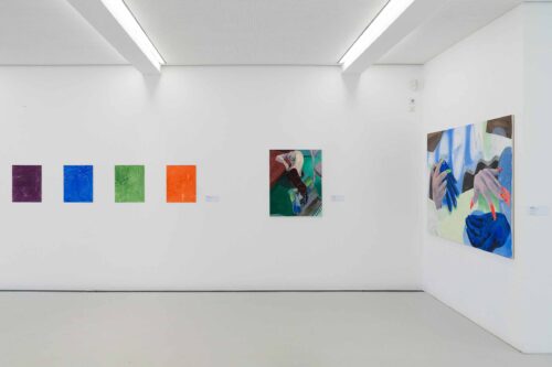 Ausstellungsansicht, Hella Stoletzki. Njewěste dotyknjenje | Unbestimmt die Berührung, BLMK Cottbus, 2024, Foto: Bernd Schönberger