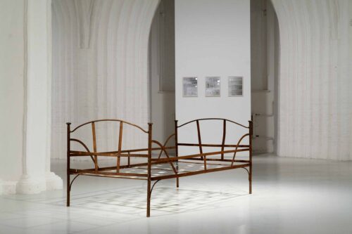 Ausstellungsansicht, zu/haus - bei sich. Rachel Kohn & Christiane Wartenberg, BLMK Frankfurt (Oder), 2024, Foto: Bernd Schönberger