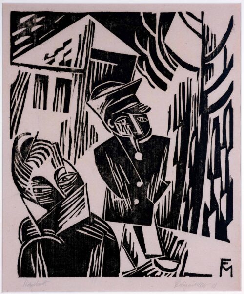 Conrad Felixmüller, Winter, 1919, Holzschnitt © VG Bild-Kunst, Bonn 2024, Foto: Ludwig Rauch