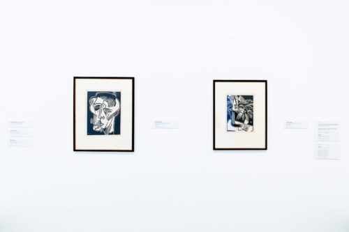 Ausstellungsansicht, Mit dem Auge und dem Herzen. Conrad Felixmüller aus der Sammlung Hans-Jürgen Wilke, BLMK Cottbus, 2024, Foto: Bernd Schönberger