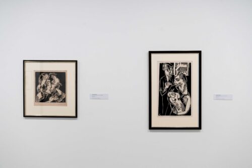 Ausstellungsansicht, Mit dem Auge und dem Herzen. Conrad Felixmüller aus der Sammlung Hans-Jürgen Wilke, BLMK Cottbus, 2024, Foto: Bernd Schönberger