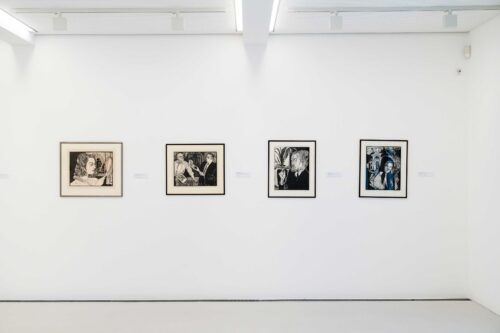 Ausstellungsansicht, Mit dem Auge und dem Herzen. Conrad Felixmüller aus der Sammlung Hans-Jürgen Wilke, BLMK Cottbus, 2024, Foto: Bernd Schönberger