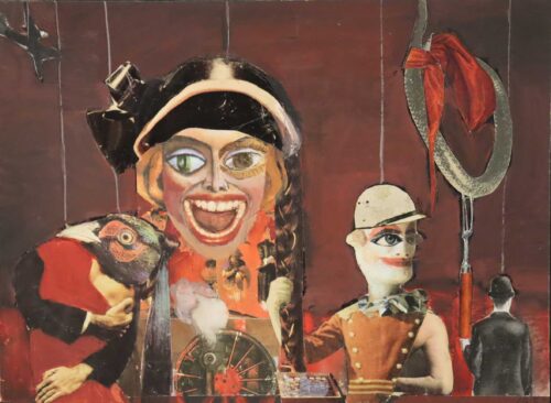 Christine Schlegel, Marionetten, 1975, Collage © Künstlerin, Foto: Ludwig Rauch
