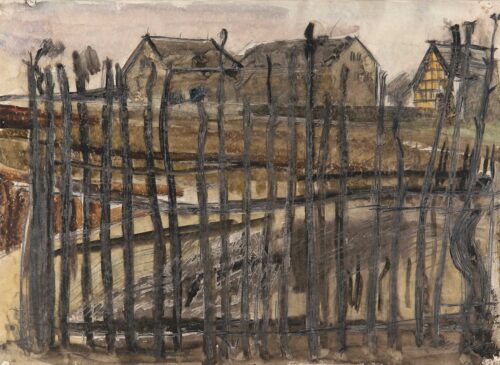 Curt Querner, Grauer Januartag, 1956, Grafit, Aquarell © VG Bild-Kunst, Bonn 2024, Foto: Thomas Goethe