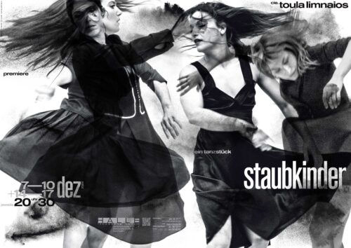 cyan: staubkinder. ein tanzstück, cie. toula limnaios, 2022, Offsetdruck © cyan