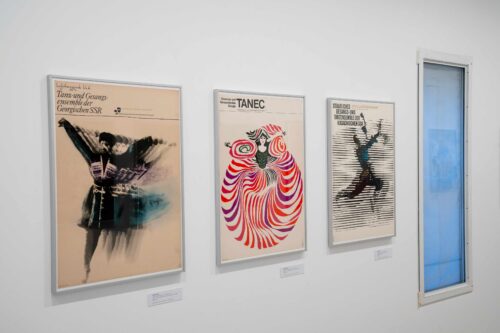 Ausstellungsansicht, Bewegte Blätter. Tanz im Plakat, BLMK Cottbus, 2025, Foto: Bernd Schönberger