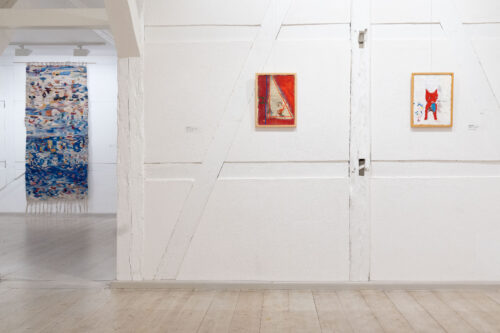 Ausstellungsansicht, Heinrich Bethke & Kata Unger. Genossen, die Qualität des Tees macht mir Sorgen, BLMK Frankfurt (Oder), 2025, Foto: Bernd Schönberger