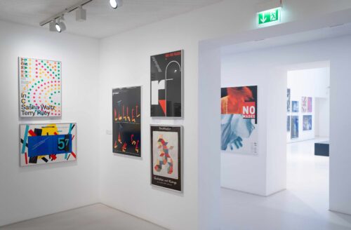 Ausstellungsansicht, Bewegte Blätter. Tanz im Plakat, BLMK Cottbus, 2025, Foto: Bernd Schönberger