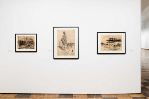 Ausstellungsansicht, Menschen und Milieus. Soziale Wirklichkeiten zwischen Distanz und Parteinahme, BLMK Frankfurt (Oder), 2025, Foto: Bernd Schönberger