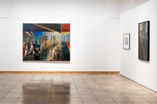Ausstellungsansicht, Menschen und Milieus. Soziale Wirklichkeiten zwischen Distanz und Parteinahme, BLMK Frankfurt (Oder), 2025, Foto: Bernd Schönberger