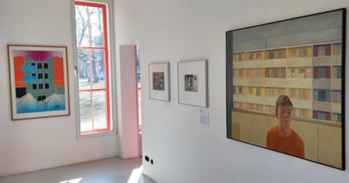 Ausstellungsansicht, Von W53 bis WBS 70: (ost)modern?! Utopien einer Zukunft der Vergangenheit, BLMK Cottbus, 2024, Foto: BLMK