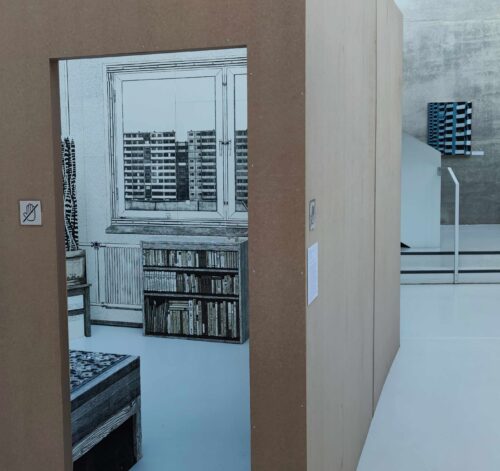 Ausstellungsansicht, Von W53 bis WBS 70: (ost)modern?! Utopien einer Zukunft der Vergangenheit, BLMK Cottbus, 2024, Foto: BLMK