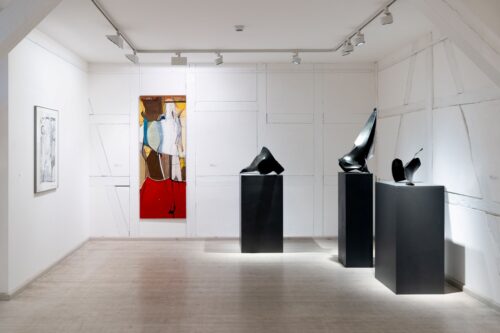 Ausstellungsansicht, Axel Anklam & Ulrike Stolte. Zweiklang, BLMK Frankfurt (Oder), 2025, Foto: Bernd Schönberger