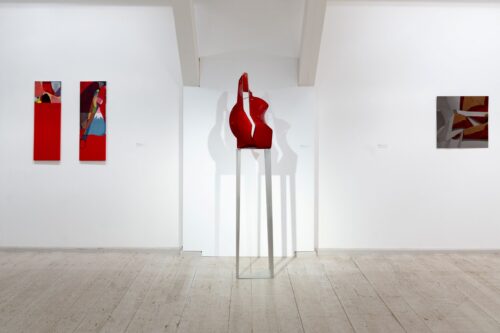 Ausstellungsansicht, Axel Anklam & Ulrike Stolte. Zweiklang, BLMK Frankfurt (Oder), 2025, Foto: Bernd Schönberger