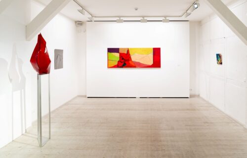 Ausstellungsansicht, Axel Anklam & Ulrike Stolte. Zweiklang, BLMK Frankfurt (Oder), 2025, Foto: Bernd Schönberger