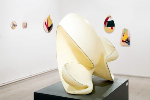 Ausstellungsansicht, Axel Anklam & Ulrike Stolte. Zweiklang, BLMK Frankfurt (Oder), 2025, Foto: Bernd Schönberger