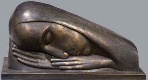 Gerhard Kurt Müller, Schlafende Frau, 1976, Holz © Gerhard-Kurt-Müller-Stiftung Leipzig, Foto: Hans-Dieter Kluge