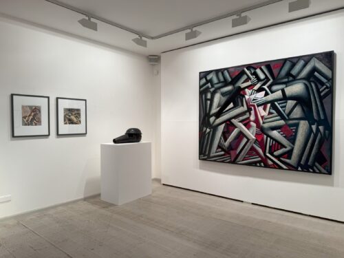 Ausstellungsansicht, Bildwelten im Echo. Gerhard Kurt Müller und Klassiker der Moderne, BLMK Frankfurt (Oder), 2025, Foto: Philipp Girod