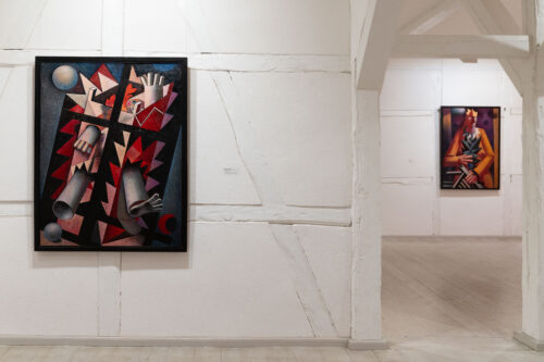 Ausstellungsansicht, Bildwelten im Echo. Gerhard Kurt Müller und Klassiker der Moderne, BLMK Frankfurt (Oder), 2025, Foto: Bernd Schönberger