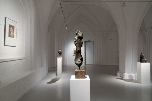 Ausstellungsansicht, gefaltet entfaltet. Werke aus der Sammlung des BLMK, BLMK Frankfurt (Oder), 2025, Foto: Bernd Schönberger