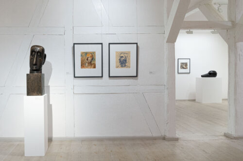 Ausstellungsansicht, Bildwelten im Echo. Gerhard Kurt Müller und Klassiker der Moderne, BLMK Frankfurt (Oder), 2025, Foto: Bernd Schönberger