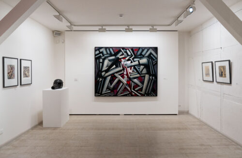 Ausstellungsansicht, Bildwelten im Echo. Gerhard Kurt Müller und Klassiker der Moderne, BLMK Frankfurt (Oder), 2025, Foto: Bernd Schönberger