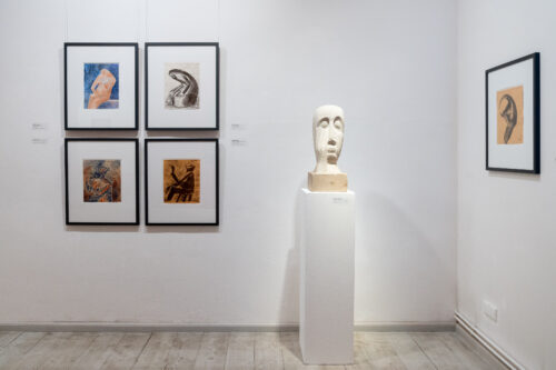Ausstellungsansicht, Bildwelten im Echo. Gerhard Kurt Müller und Klassiker der Moderne, BLMK Frankfurt (Oder), 2025, Foto: Bernd Schönberger