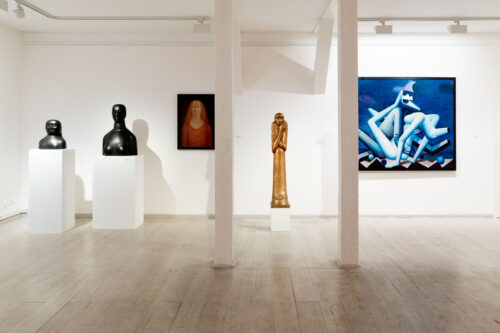 Ausstellungsansicht, Bildwelten im Echo. Gerhard Kurt Müller und Klassiker der Moderne, BLMK Frankfurt (Oder), 2025, Foto: Bernd Schönberger