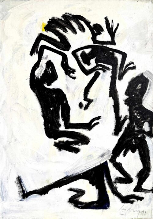 Helge Leiberg, Tanz im Kopf, 1991, Acryl auf Leinwand © VG Bild-Kunst, Bonn 2025, Foto: Archiv Helge Leiberg