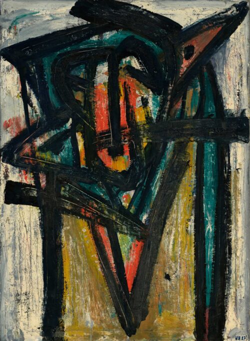 Veit Hofmann, Kopf I, 1987, Öl auf Leinwand © VG Bild-Kunst, Bonn 2025, Foto: Winfried Mausolf