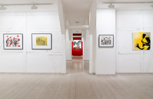 Ausstellungsansicht, Helge Leiberg. Paarzeiten, BLMK Frankfurt (Oder), 2025, Foto: Bernd Schönberger