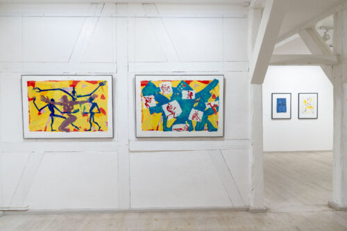 Ausstellungsansicht, Helge Leiberg. Paarzeiten, BLMK Frankfurt (Oder), 2025, Foto: Bernd Schönberger