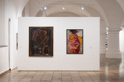 Ausstellungsansicht, Quer zum Strom. Malerei und Grafik der 1980er Jahre, BLMK Frankfurt (Oder), 2025, Foto: Bernd Schönberger