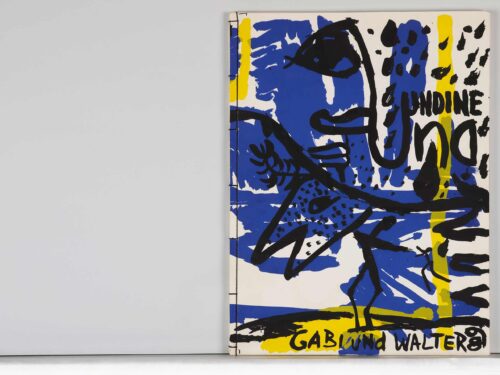 Gabriele Stötzer / Walter Sachs, Einband zu „Undine Und“, 1989, Siebdruck © VG Bild-Kunst, Bonn 2025, Foto: Ludwig Rauch