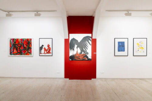 Ausstellungsansicht, Helge Leiberg. Paarzeiten, BLMK Frankfurt (Oder), 2025, Foto: Bernd Schönberger