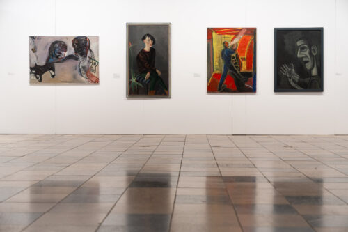 Ausstellungsansicht, Quer zum Strom. Malerei und Grafik der 1980er Jahre, BLMK Frankfurt (Oder), 2025, Foto: Bernd Schönberger