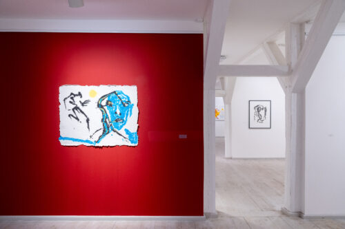 Ausstellungsansicht, Helge Leiberg. Paarzeiten, BLMK Frankfurt (Oder), 2025, Foto: Bernd Schönberger