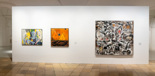 Ausstellungsansicht, Quer zum Strom. Malerei und Grafik der 1980er Jahre, BLMK Frankfurt (Oder), 2025, Foto: Bernd Schönberger