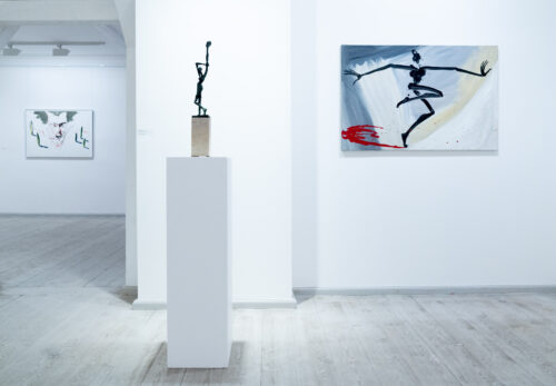 Ausstellungsansicht, Helge Leiberg. Paarzeiten, BLMK Frankfurt (Oder), 2025, Foto: Bernd Schönberger